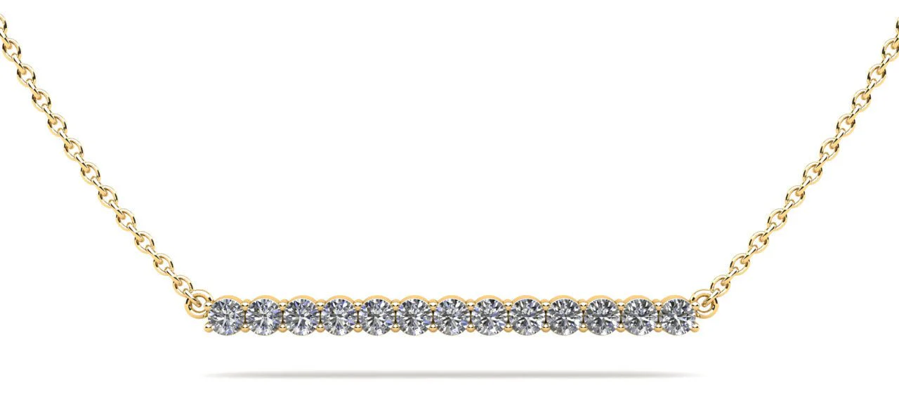 Modern Straight Line Lab-Grown Diamond Pendant with 0.78 ct.(finished) 2.5mm - Image 2