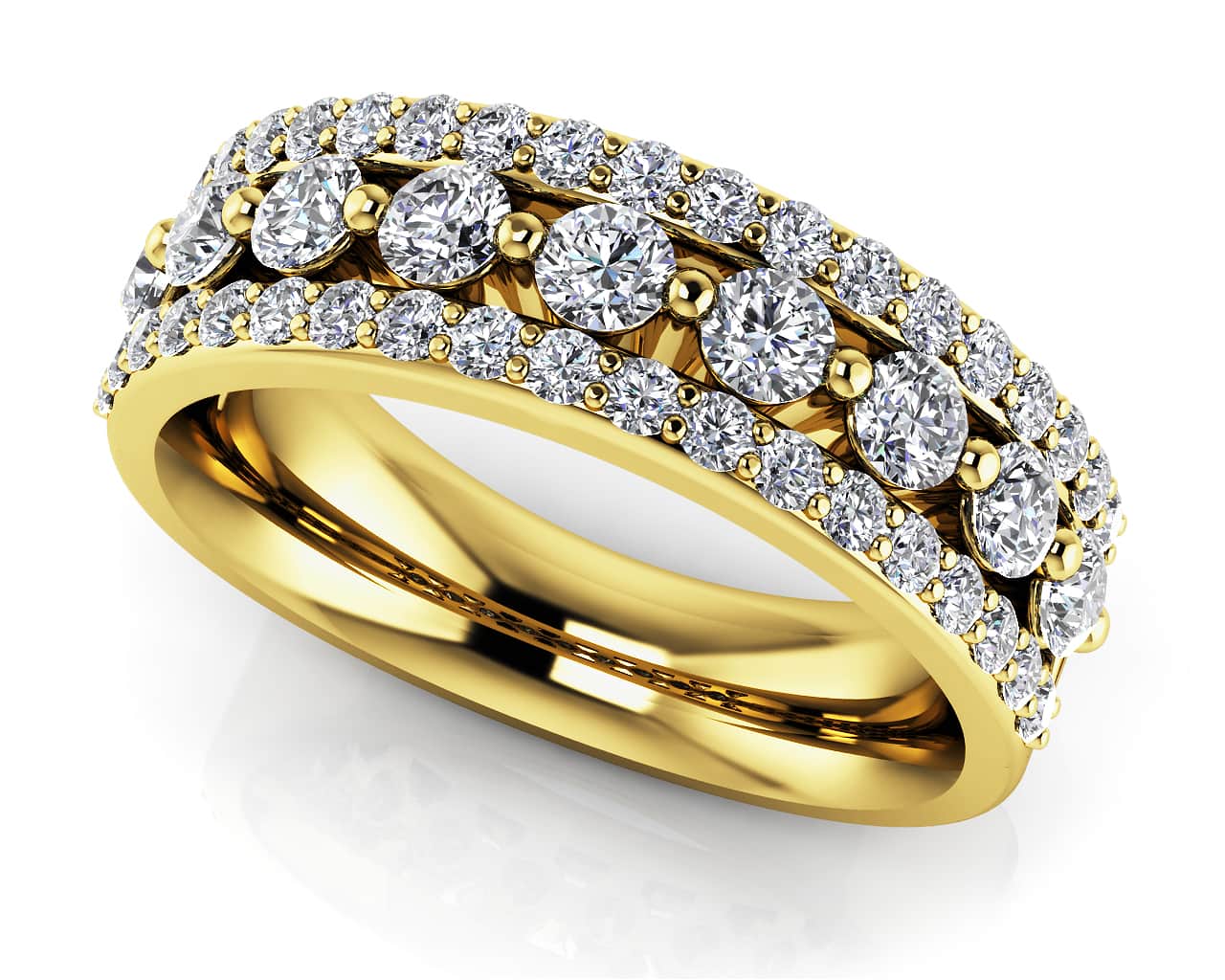 Moonlight Gala Anniversary Diamond Ring with 1.03 ct.(finished) 1.4mm, 2.5mm - Image 2