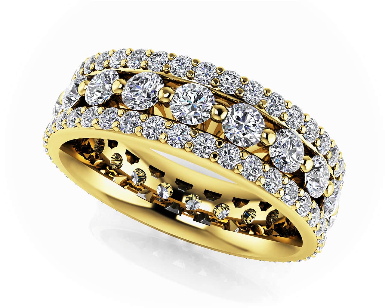Moonlight Gala Womens Eternity Diamond Ring with 2.29 ct.(finished) 1.4mm, 2.5mm - Image 2