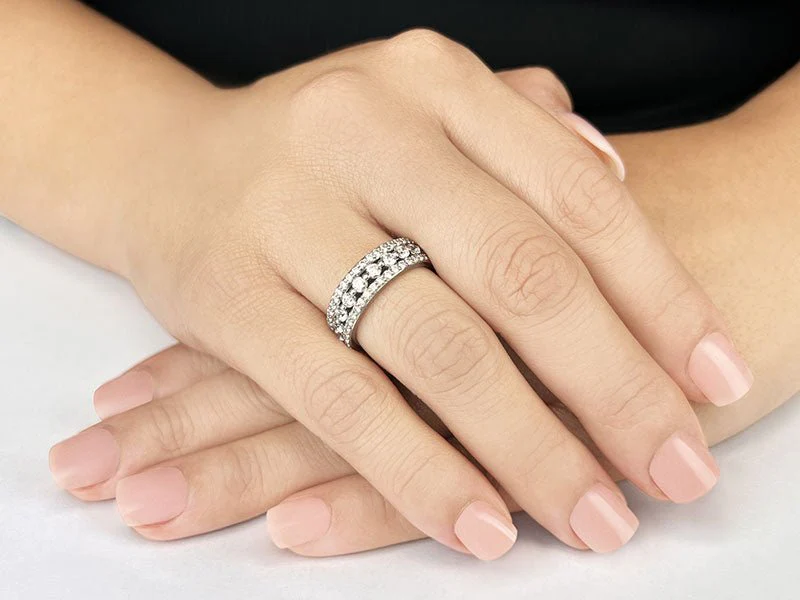 Moonlight Gala Womens Eternity Lab-Grown Diamond Ring with 2.29 ct.(finished) 1.4mm, 2.5mm - Image 3