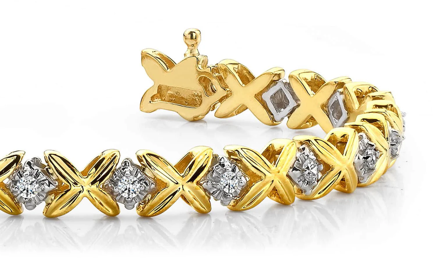 Multi Faceted Diamond Bracelet with 0.54 ct.(finished) 1.5mm - Image 2