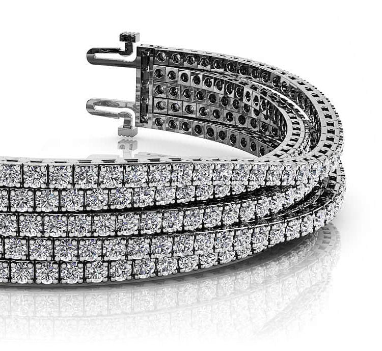 Multi Strand Flexible Diamond Tennis Bracelet Lab-Grown Diamond with 9.25 ct.(finished) 1.75mm