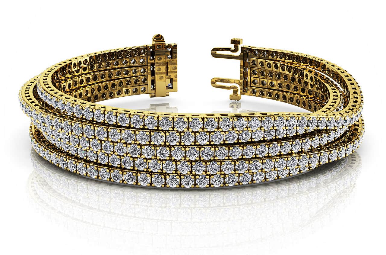 Multi Strand Flexible Diamond Tennis Bracelet Lab-Grown Diamond with 9.25 ct.(finished) 1.75mm - Image 5