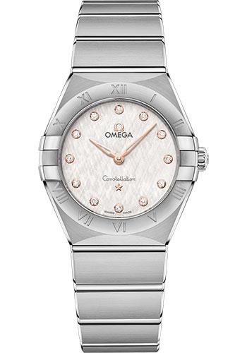 Omega Constellation Manhattan Quartz Watch - 28 mm Steel Case - Cream Silvery Dial - 131.10.28.60.52.001