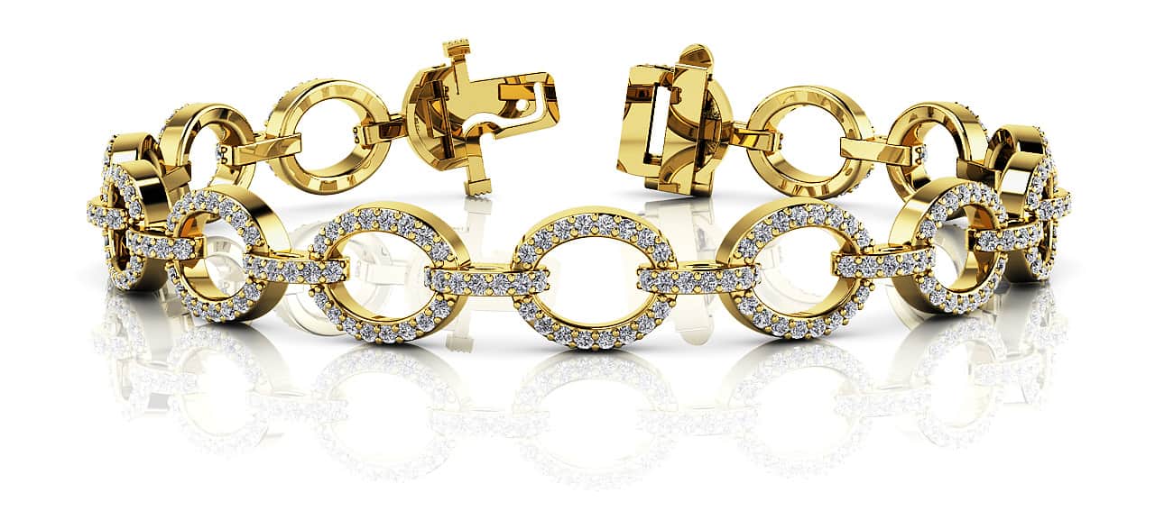 Open Oval Love Lab-Grown Diamond Bracelet with 2.54 ct.(finished) 1.2mm - Image 6