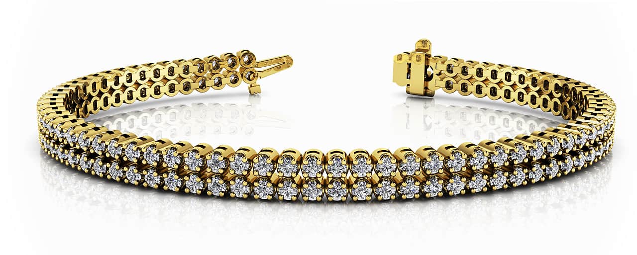 Opulent Double Row Diamond Tennis Diamond Bracelet with 3.50 ct.(finished) 1.8mm - Image 4