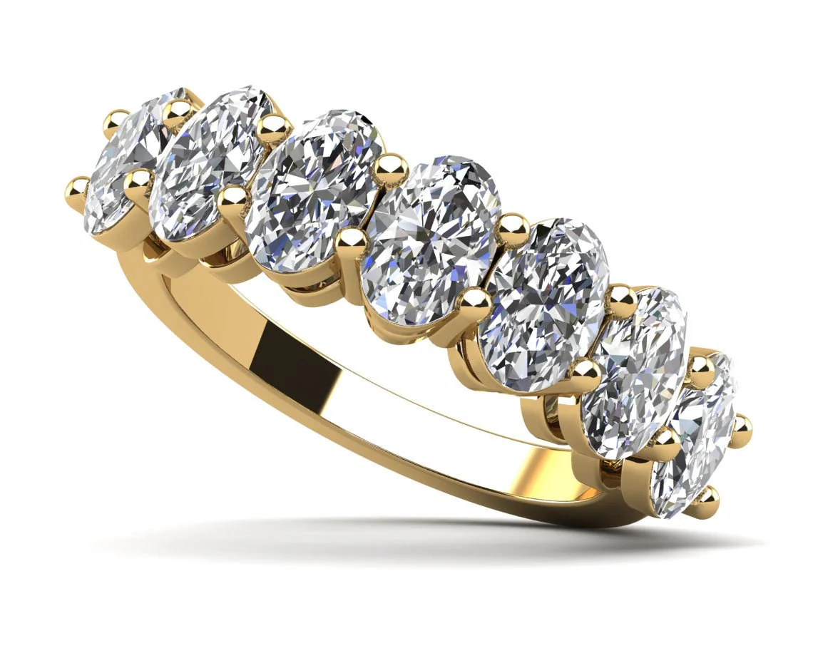 Oval Diamond Anniversary Diamond Ring with 1.80 ct.(finished) 4x3mm - Image 2