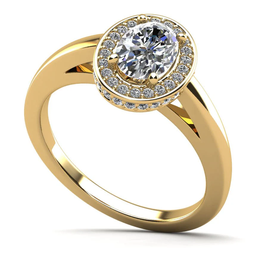 Oval Opulence Diamond Engagement Ring with 0.82 ct. (0.60 ct. center diamond) - Image 2