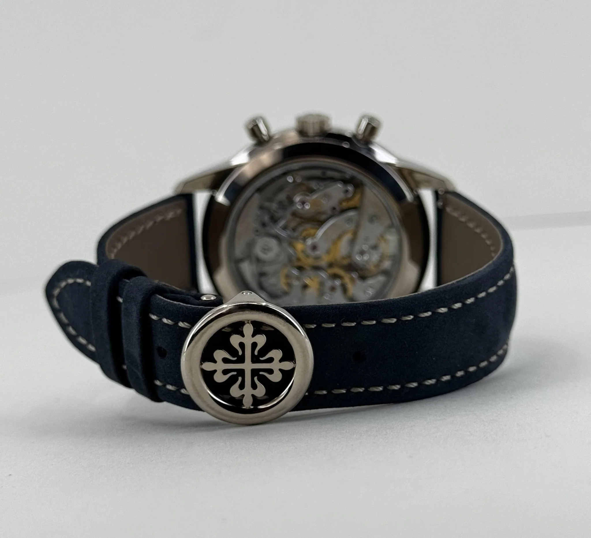 Patek Philippe 41mm Complication Watch - Blue Dial - Blue Calfskin Strap - 5172G-001 - Image 10