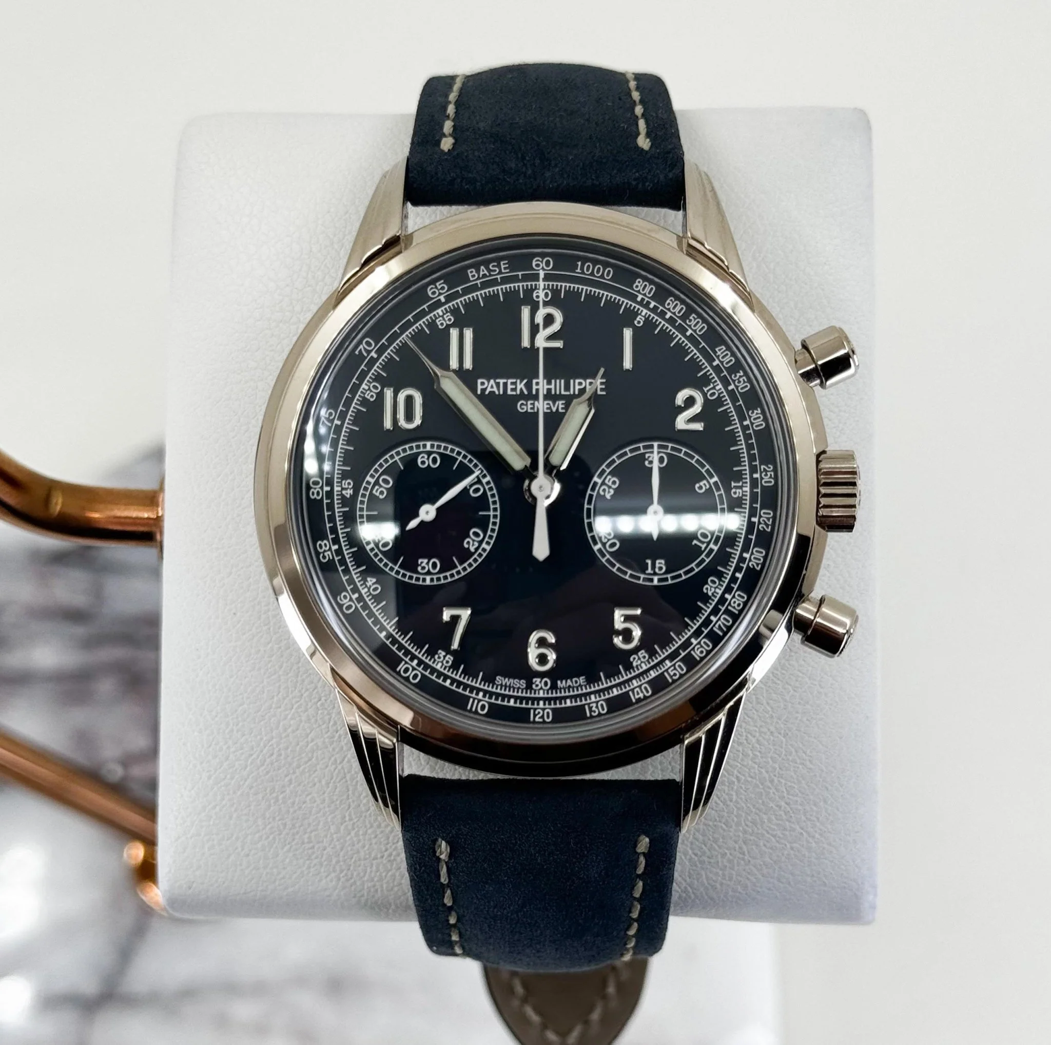 Patek Philippe 41mm Complication Watch - Blue Dial - Blue Calfskin Strap - 5172G-001 - Image 2