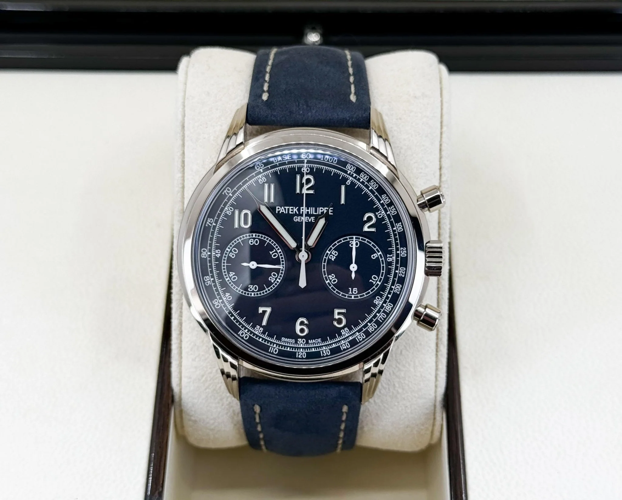 Patek Philippe 41mm Complication Watch - Blue Dial - Blue Calfskin Strap - 5172G-001 - Image 3