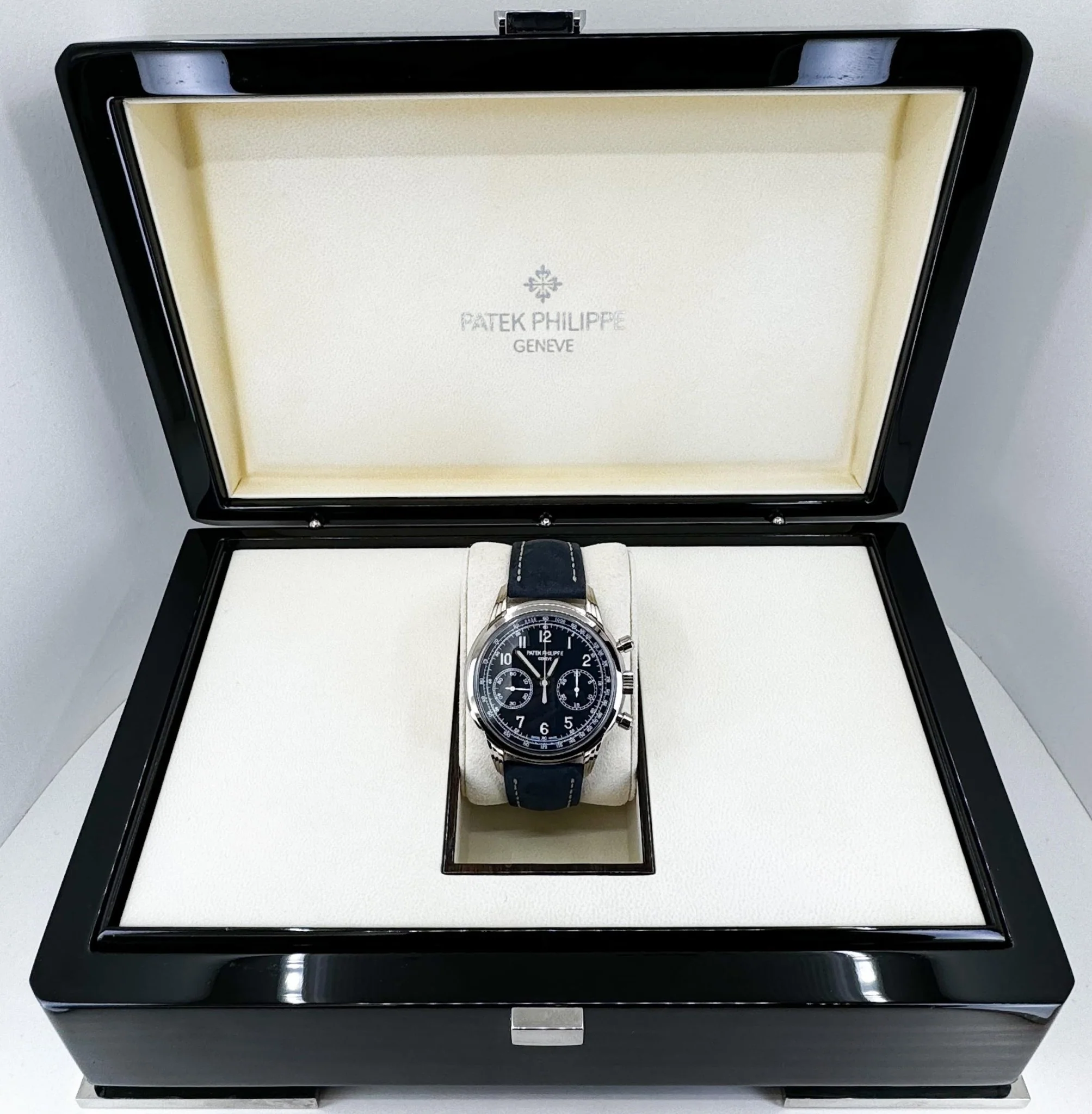 Patek Philippe 41mm Complication Watch - Blue Dial - Blue Calfskin Strap - 5172G-001 - Image 4