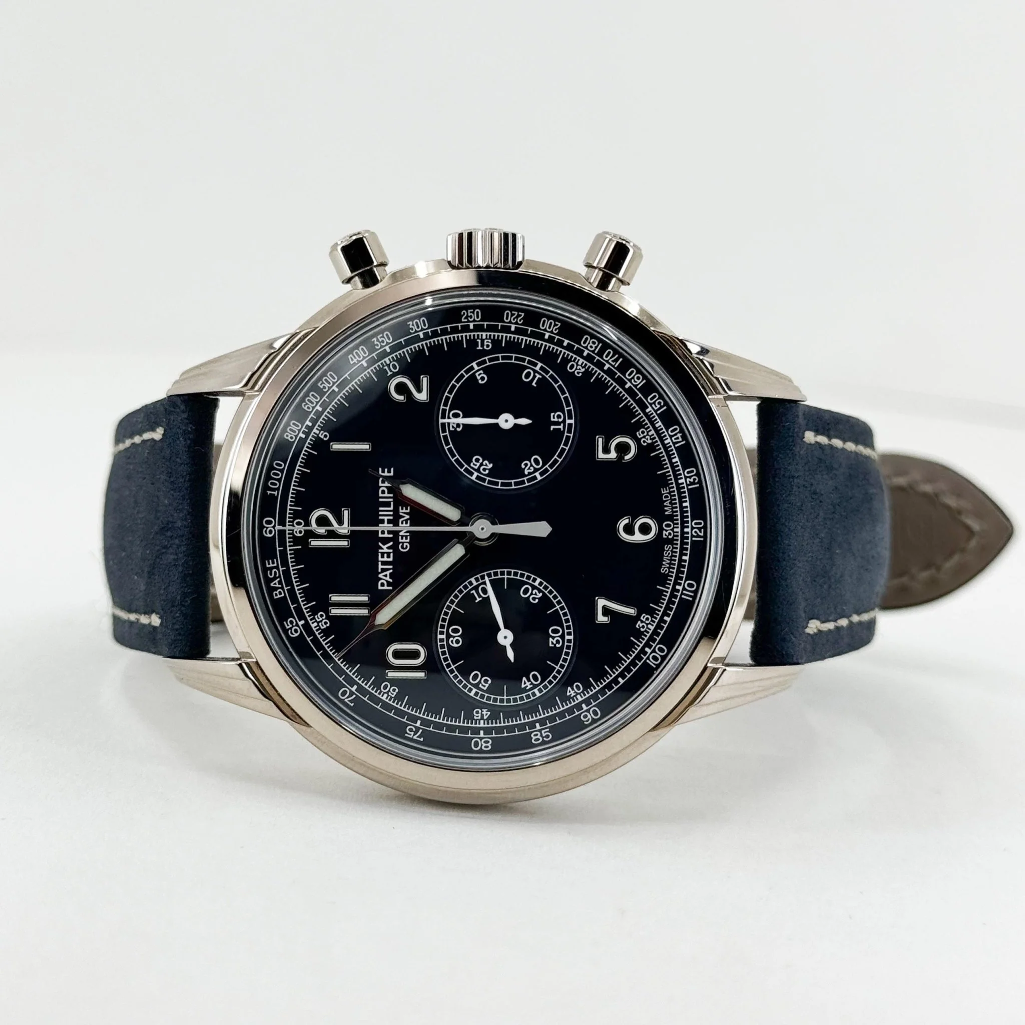 Patek Philippe 41mm Complication Watch - Blue Dial - Blue Calfskin Strap - 5172G-001 - Image 5