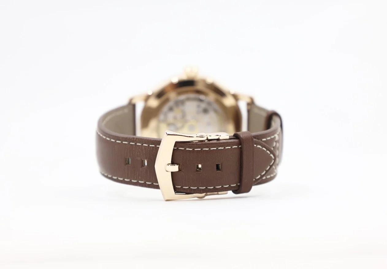 Patek Philippe 42mm Complications Calatrava Pilot Travel Time - 42mm - Rose Gold - Brown Sunburst Dial Brown Dial 5524R - Image 9