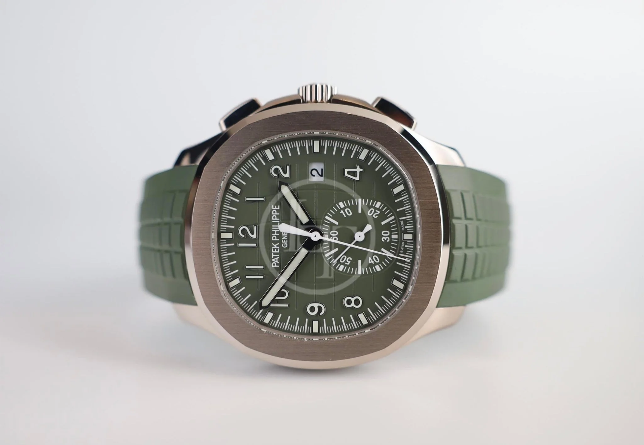 Patek Philippe Aquanaut Chronograph White Gold Khaki Green Dial 5968G-010 - Image 5