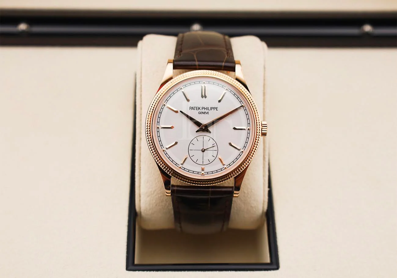 Patek Philippe Calatrava "Clous de Paris" Rose Gold Hobnail BezelSilver Dial - 6119R-001 - Image 3
