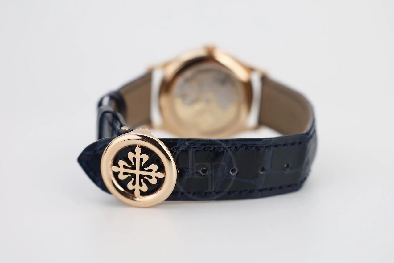 Patek Philippe Complications 38.5 mm Rose Gold Blue Baguette Diamond Dial - 5396R-015 - Image 9