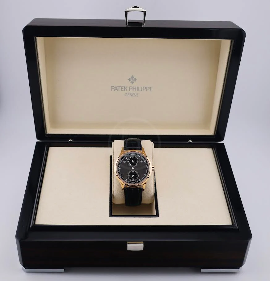 Patek Philippe Complications Annual Calendar Regulator Display Rose Gold Graphite Ebony Dial | 5235/50R-001 - Image 4