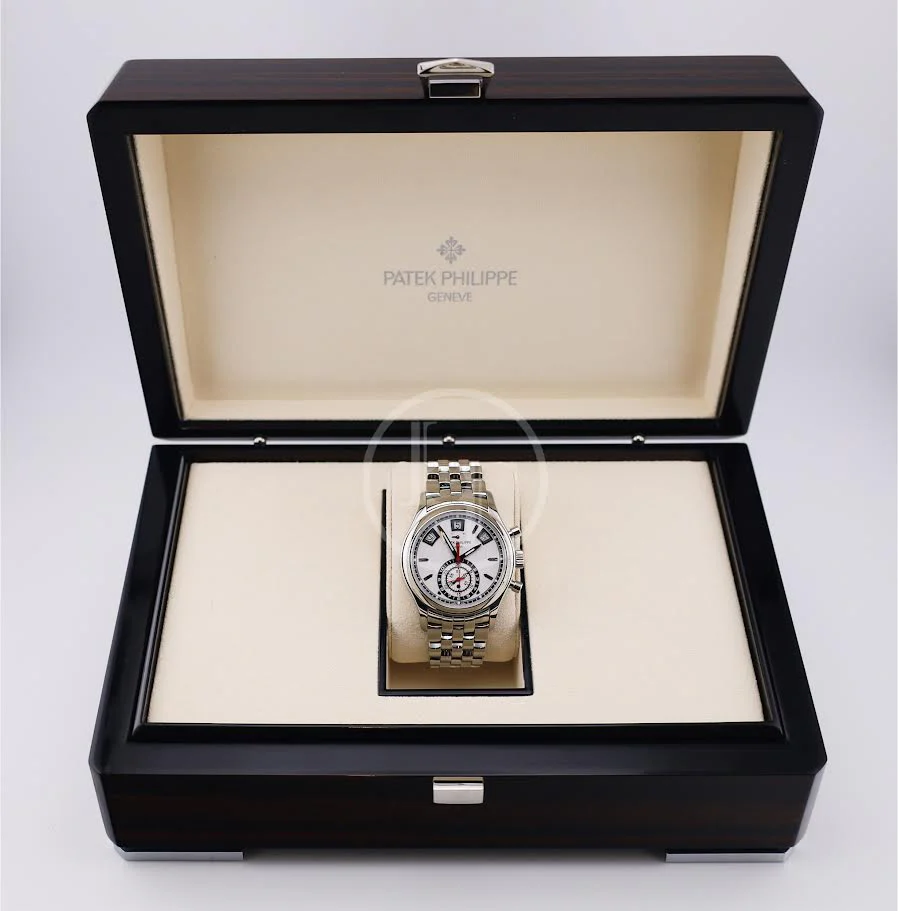 Patek Philippe Complications Day-Date Annual Calendar Chronograph Stainless Steel 40.5mm White Dial Bracelet | 5960/1A-001 - Image 4