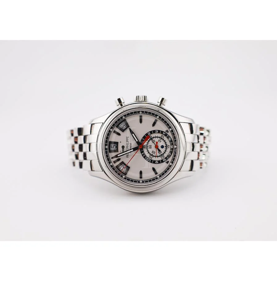 Patek Philippe Complications Day-Date Annual Calendar Chronograph Stainless Steel 40.5mm White Dial Bracelet | 5960/1A-001 - Image 5