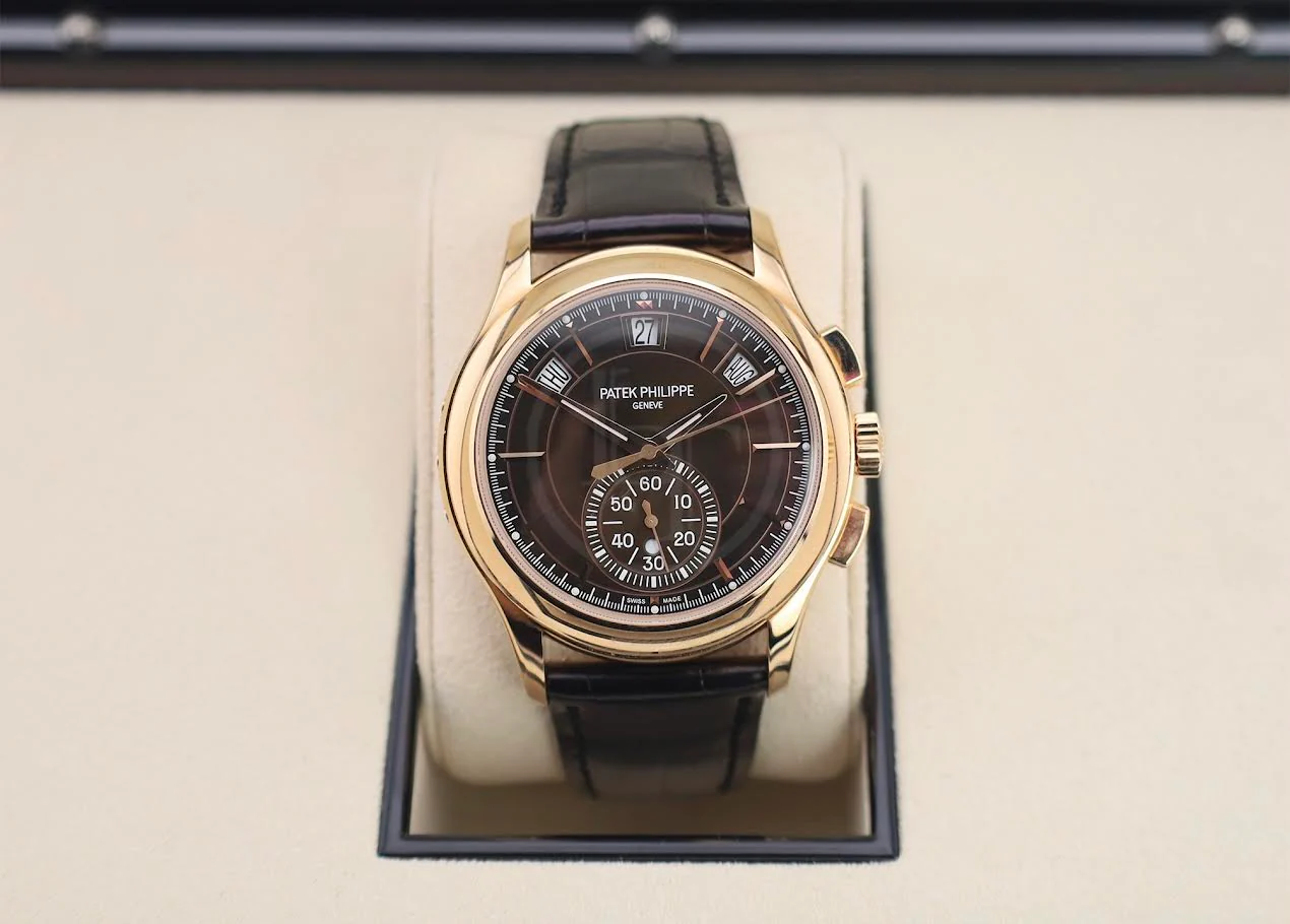 Patek Philippe Complications Flyback Chronograph Annual Calendar Rose Gold Brown Sunburst Dial | 5905R-001 - Image 3