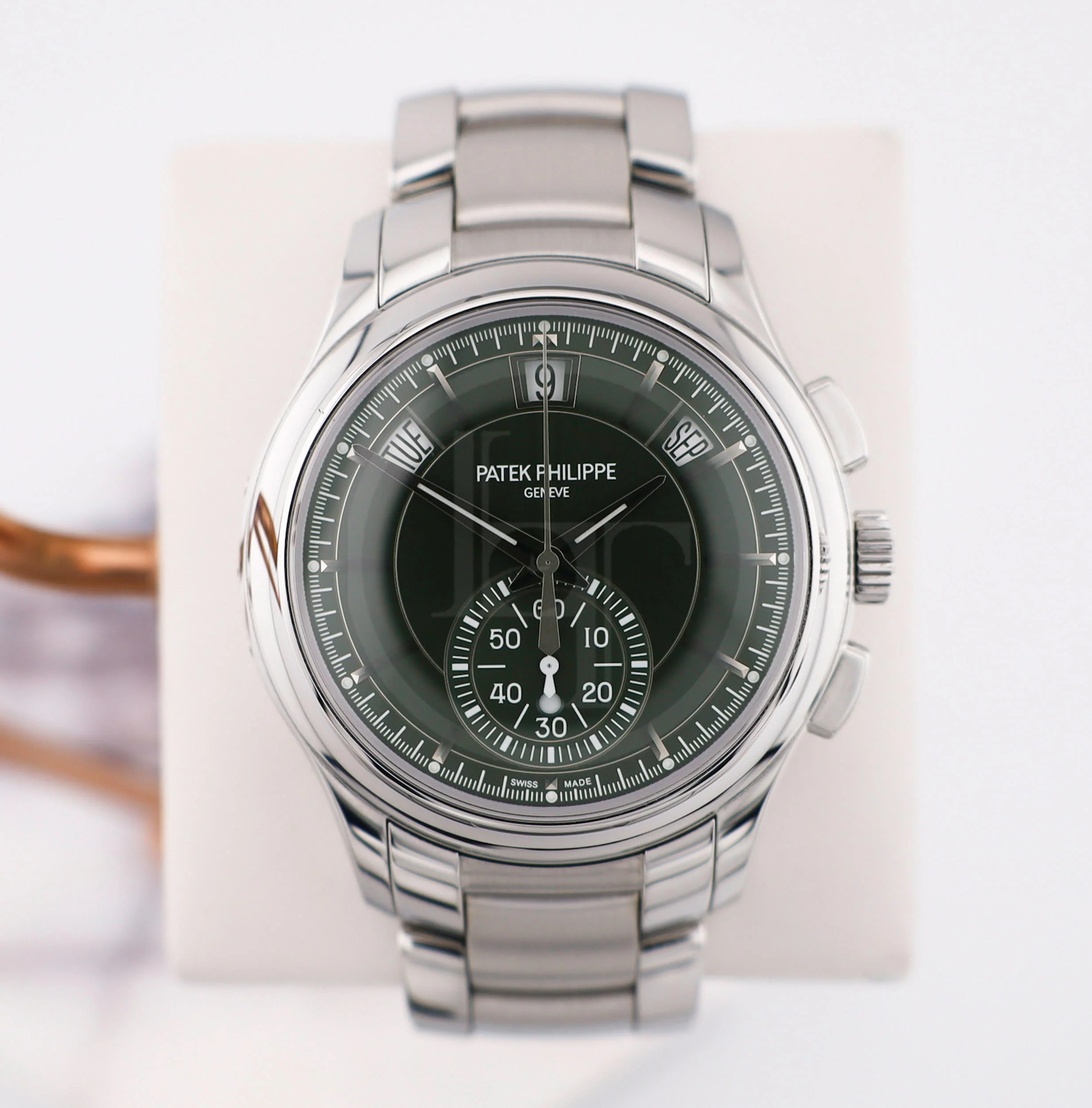 Patek Philippe Complications Flyback Chronograph Annual Calendar Stainless Steel Olive Green Dial | 5905/1A-001 - Image 2