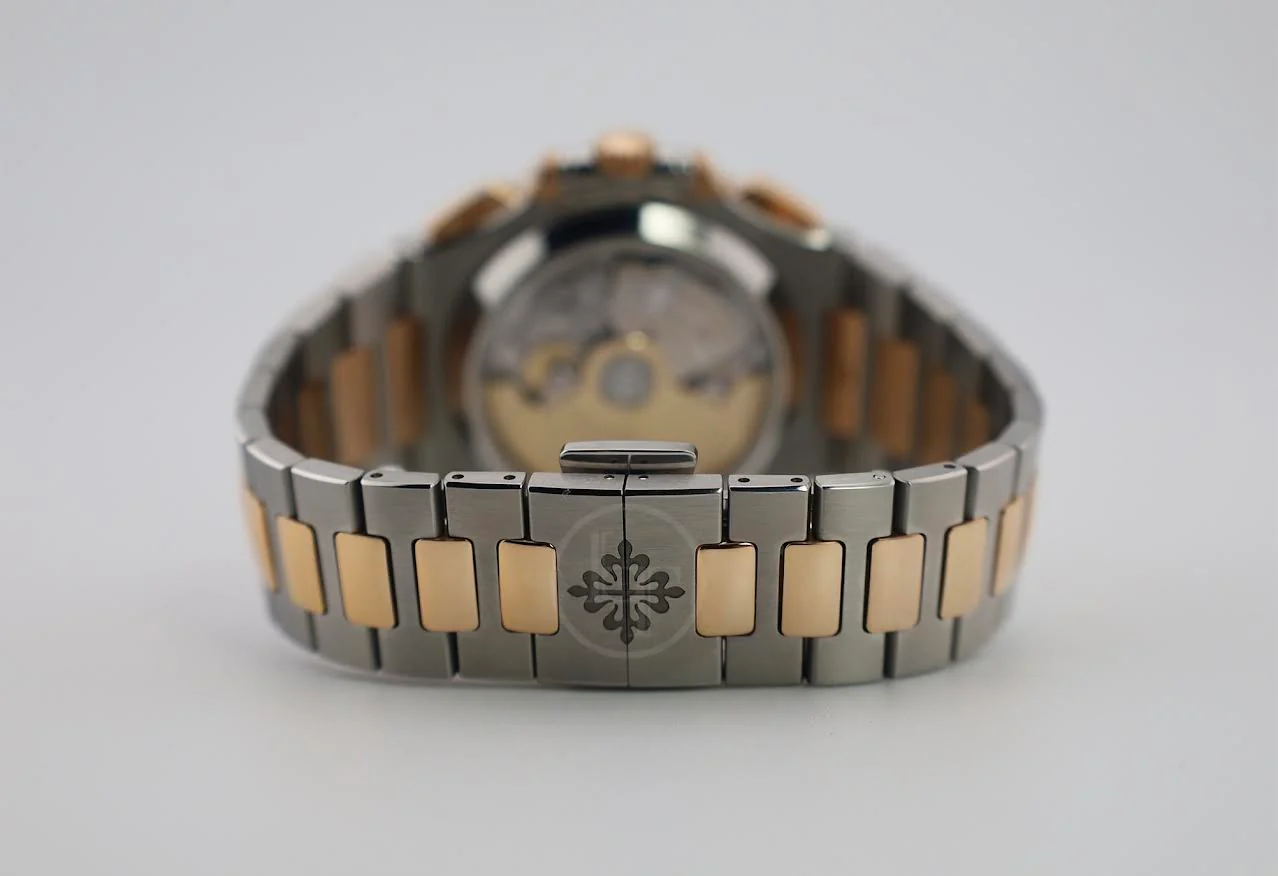Patek Philippe Nautilus Chronograph Date Automatic Stainless Steel Rose Gold Blue Dial | 5980/1AR-001 - Image 9