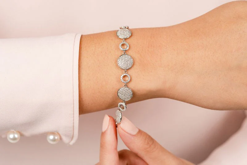 Pave Circle Diamond Bracelet with 3.43 ct.(finished) 1.1mm - Image 3