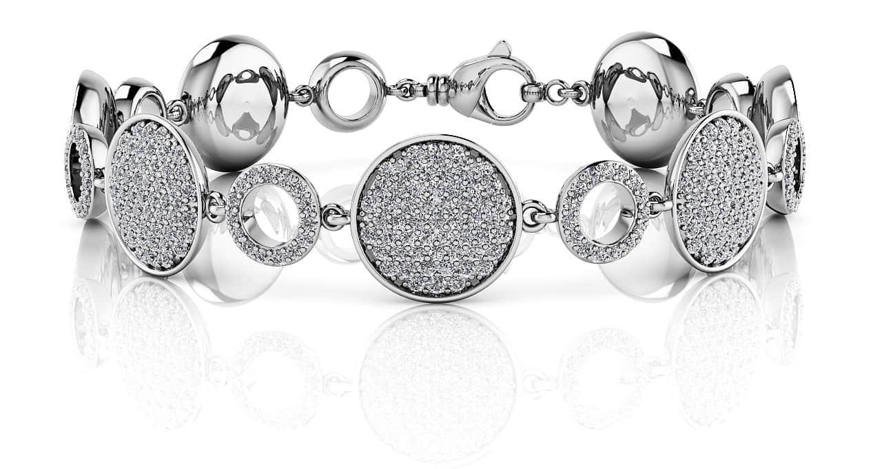 Pave Circle Lab-Grown Diamond Bracelet with 3.43 ct.(finished) 1.1mm - Image 4