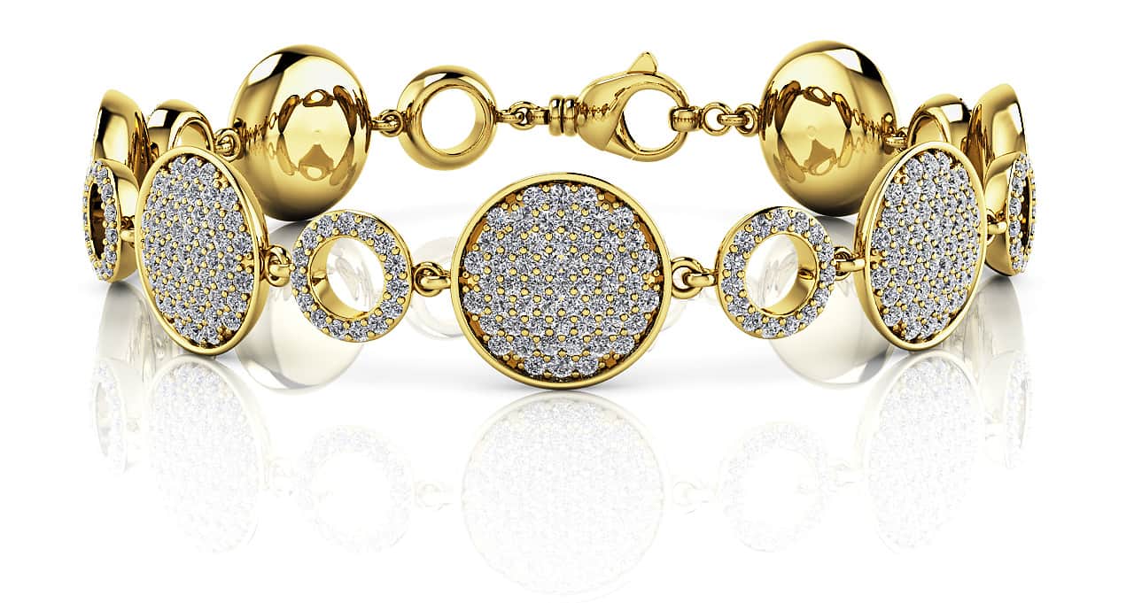 Pave Circle Lab-Grown Diamond Bracelet with 3.43 ct.(finished) 1.1mm - Image 5