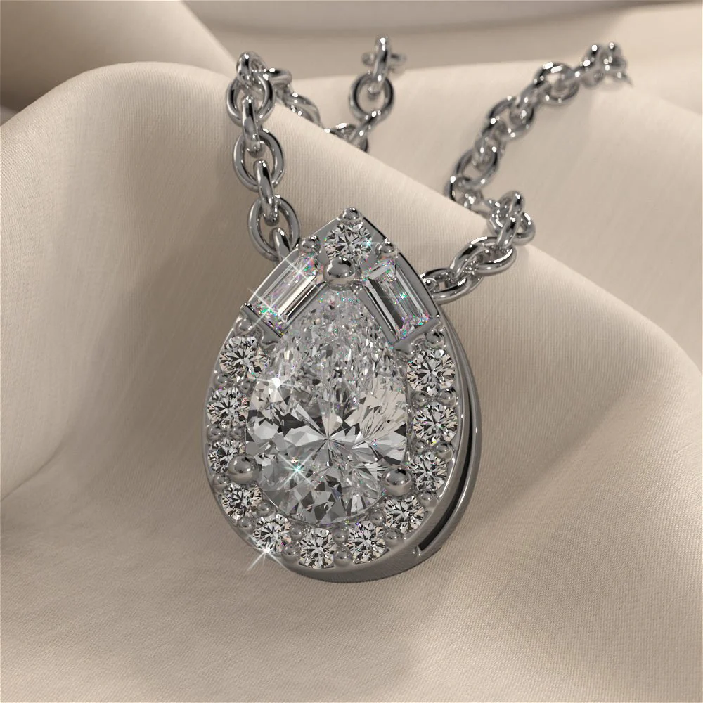 Pear Shape Diamond Dreams Necklace Diamond with 0.41 ct.(finished) - Image 3