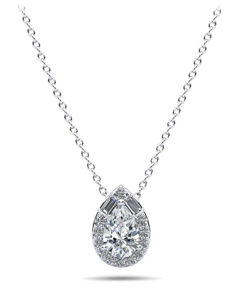Pear Shape Diamond Dreams Necklace Diamond with 0.97 ct.(finished)