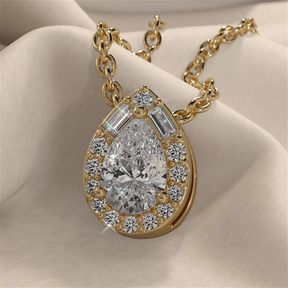 Pear Shape Diamond Dreams Necklace Lab-Grown Diamond with 0.41 ct.(finished) - Image 4