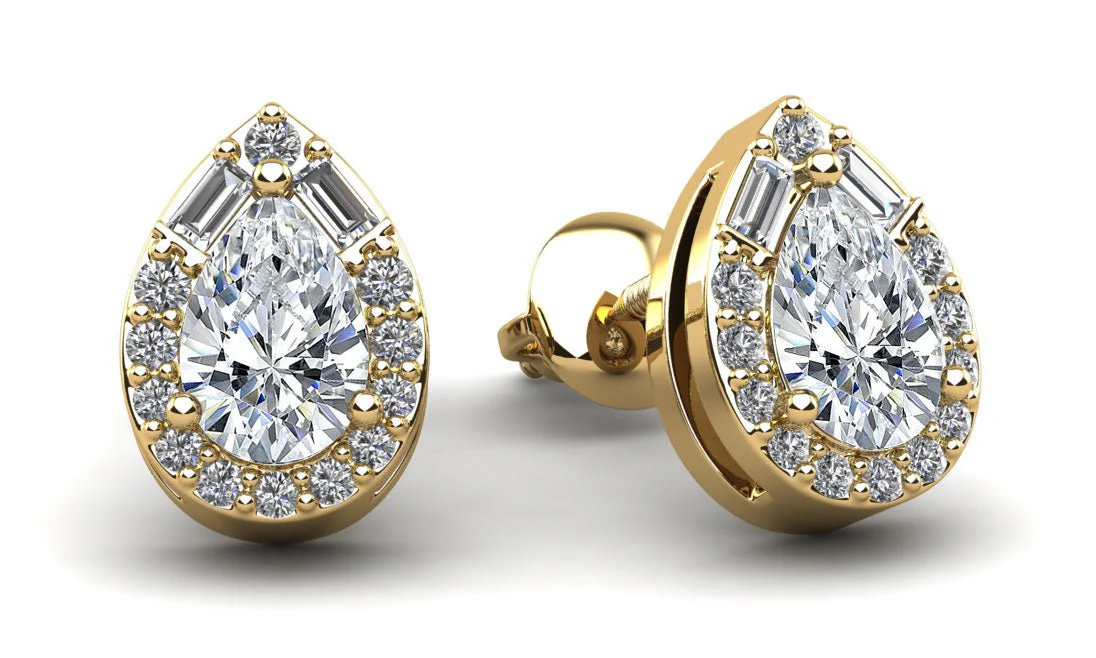 Pear Shape Diamond Dreams Lab-Grown Diamond Stud Earrings with 0.79 ct.(finished) - Image 2