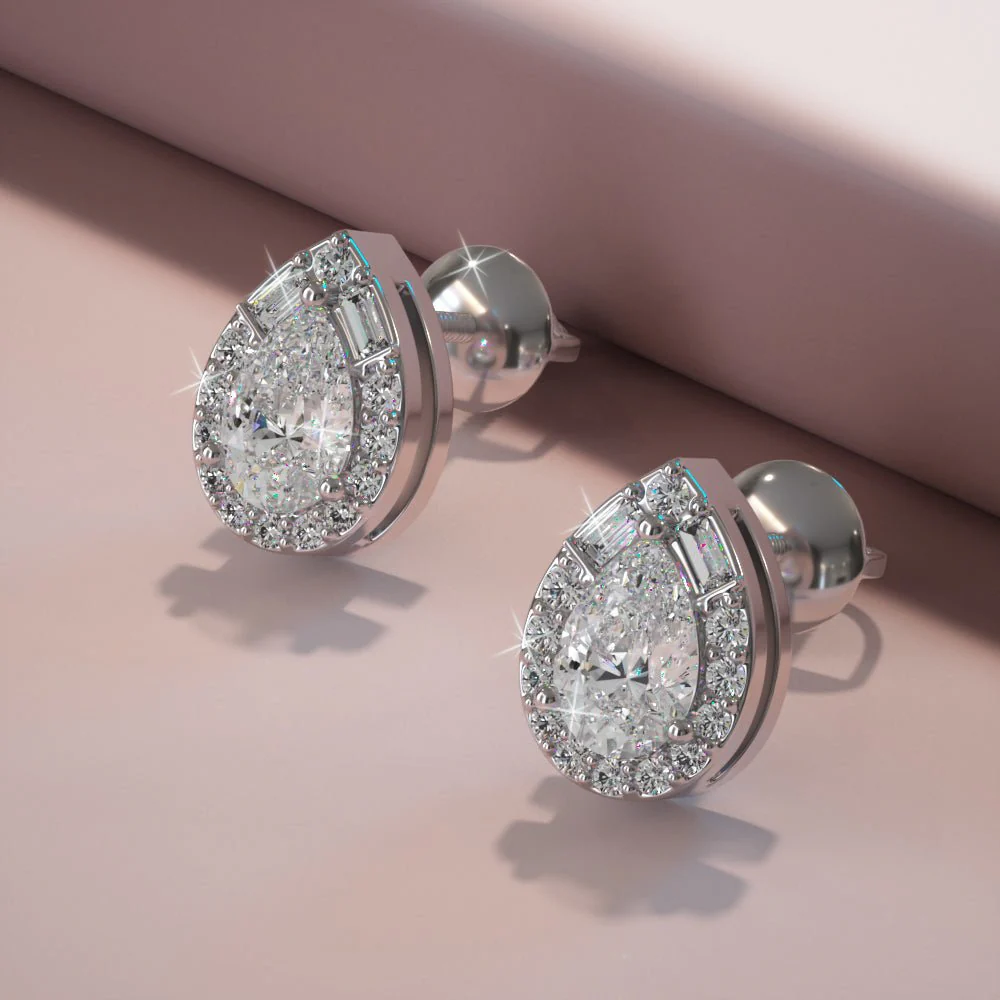 Pear Shape Diamond Dreams Lab-Grown Diamond Stud Earrings with 0.79 ct.(finished) - Image 3