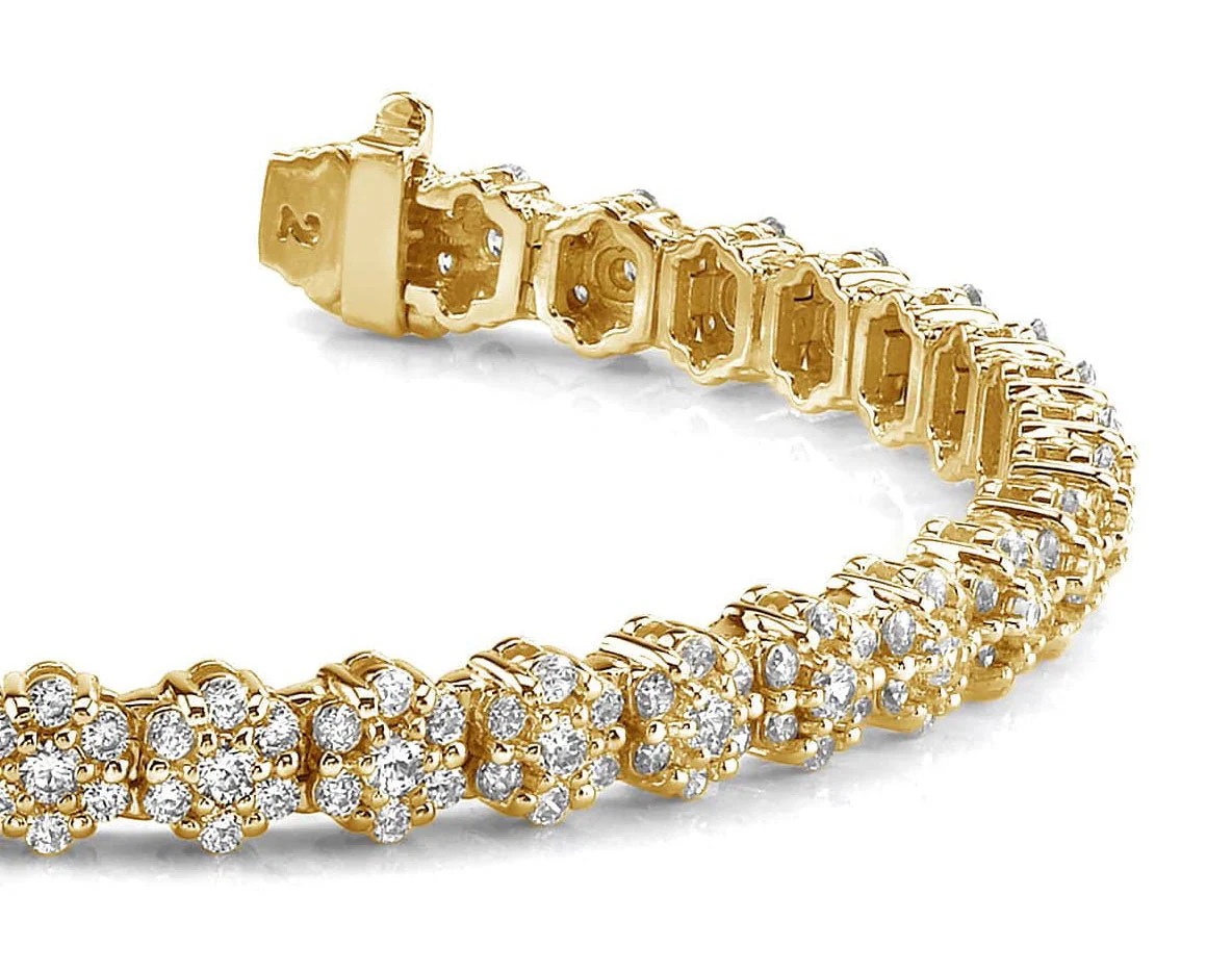 Pentagon Lab-Grown Diamond Bracelet with 4.55 ct.(finished) 1.5mm, 2mm - Image 2