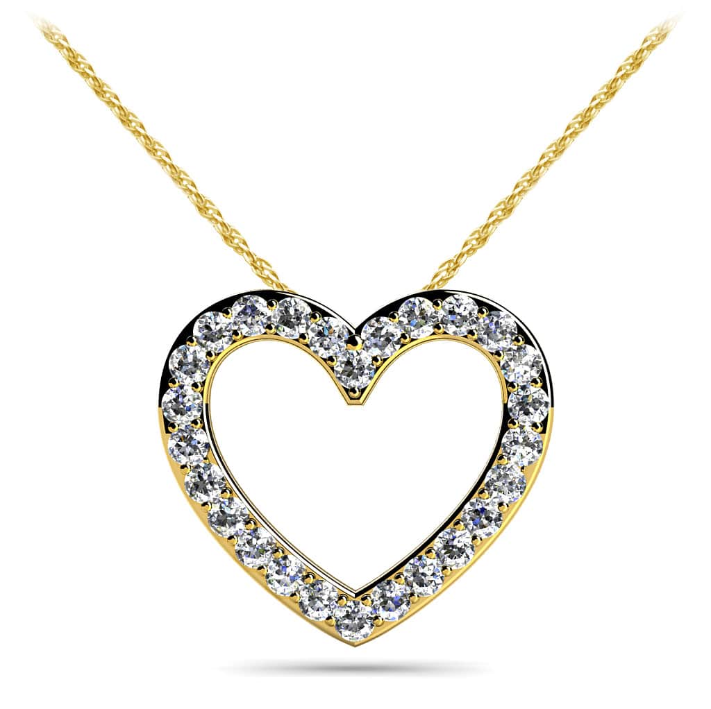 Perfect Diamond Heart Lab-Grown Diamond Pendant with 0.45 ct.(finished) 1.5mm - Image 2