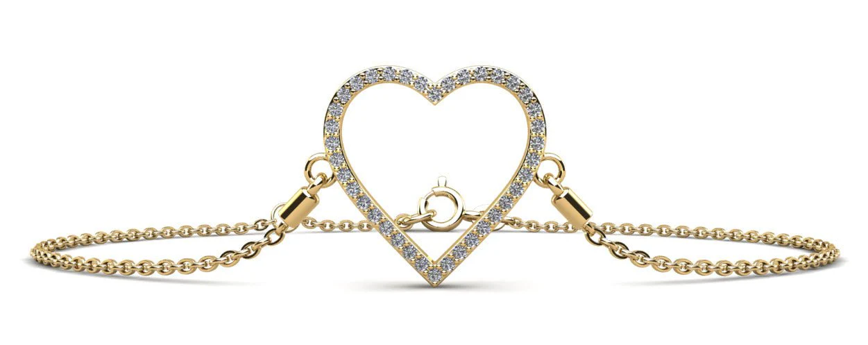 Perfect Heart Diamond Adjustable Lab-Grown Diamond Bracelet with 0.30 ct.(finished) 1.2mm - Image 2