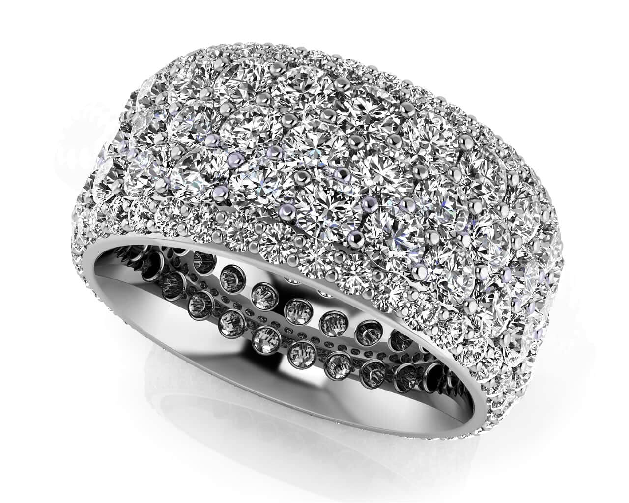 Piece De Resistance Diamond Eternity Lab-Grown Diamond Ring with 5.59 ct.(finished) 1.4mm, 2.5mm