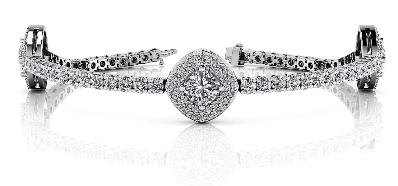 Posh Diamond Bracelet With Modern Accents Lab-Grown Diamond  with 5.65 ct.(finished) 1.1mm, 2.2mm, 5.5mm - Image 4