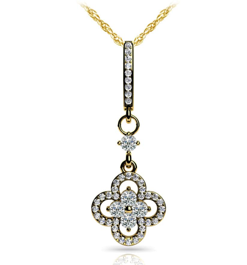 Precious Petals Lab-Grown Diamond Pendant with 1.49 ct.(finished) 1.5mm, 3.6mm - Image 2