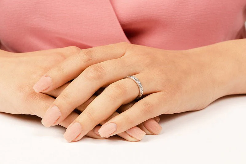 Princess Bride Milgrain Anniversary Band Diamond  with 1.50 ct.(finished) 2.75mm - Image 5