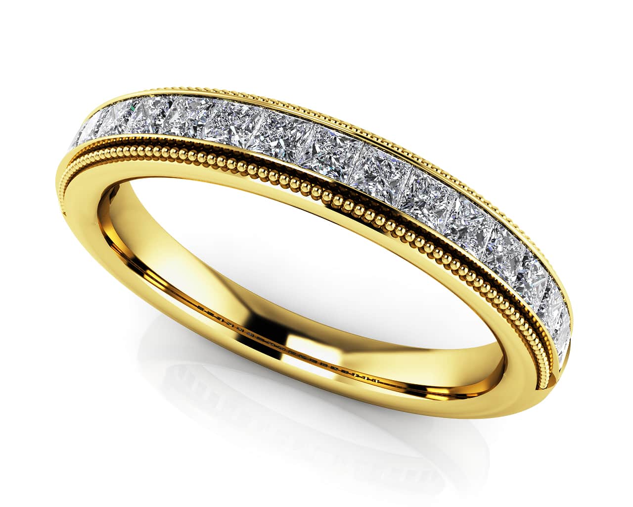 Princess Bride Milgrain Anniversary Band Lab-Grown Diamond  with 1.50 ct.(finished) 2.75mm - Image 2