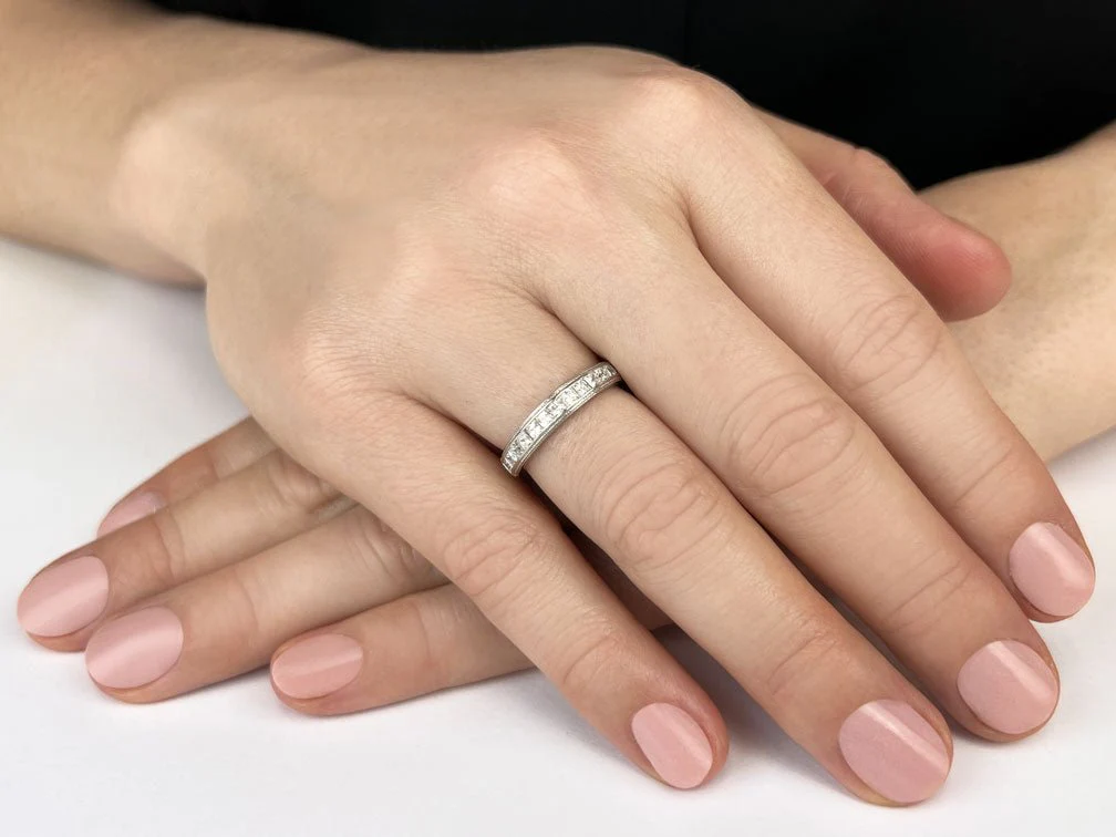 Princess Bride Milgrain Anniversary Band Lab-Grown Diamond  with 1.50 ct.(finished) 2.75mm - Image 3