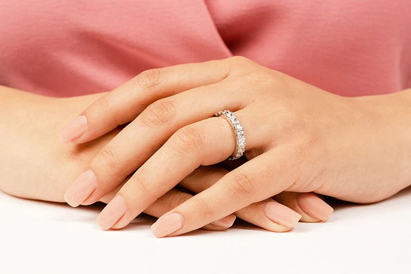 Princess Cut Diamond Eternity Diamond Ring with 2.53 ct.(finished) 2.75mm - Image 3