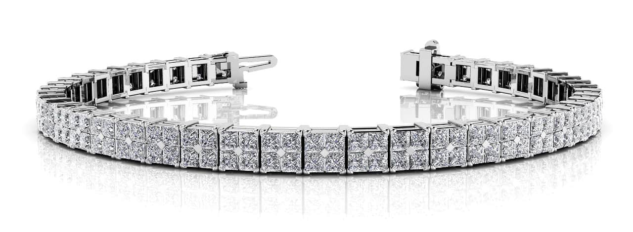 Princess Cut Diamond Illusion Bracelet Lab-Grown Diamond with 4.68 ct.(finished) 1.5mm - Image 5