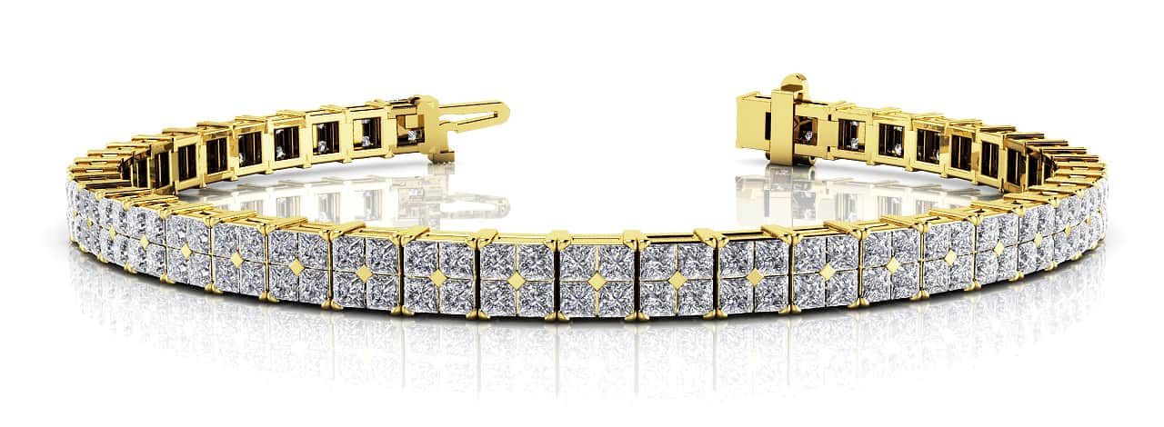 Princess Cut Diamond Illusion Bracelet Lab-Grown Diamond with 4.68 ct.(finished) 1.5mm - Image 6