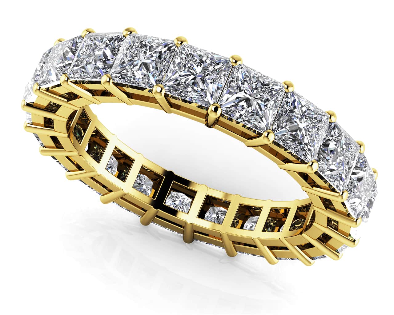 Princess Cut Diamonds Classic Eternity Diamond Ring with 3.41 ct.(finished) 3mm - Image 2