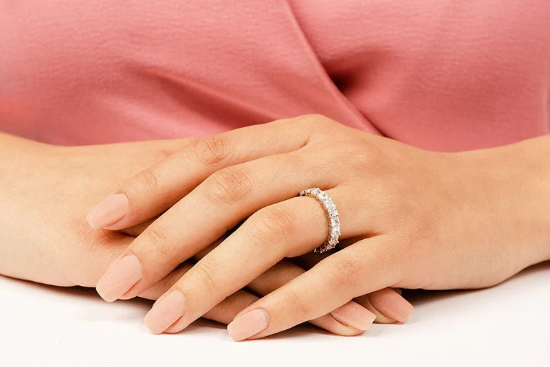 Princess Cut Diamonds Classic Eternity Diamond Ring with 3.41 ct.(finished) 3mm - Image 3