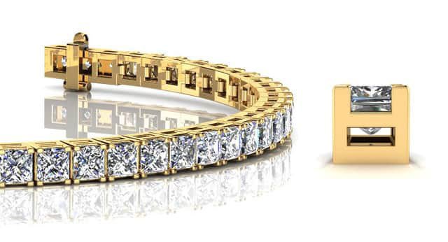 Princess Cut Dreams Bracelet Diamond  with 10.40 ct.(finished) 3.25mm - Image 2